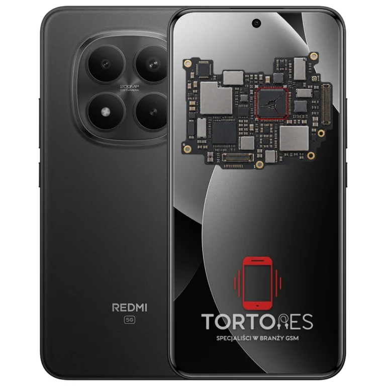 Redmi Note 15 Pro+ 5G z ilustracją płyty głównej - naprawa płyty głównej