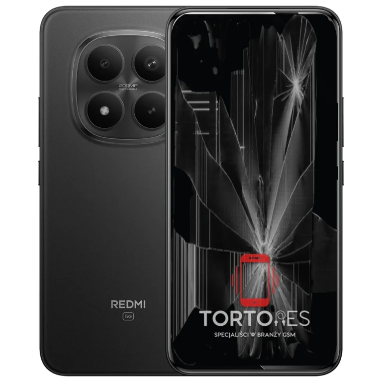 Redmi Note 15 Pro+ 5G z ilustracją pękniętego wyświetlacza - wymiana zbitego wyświetlacza