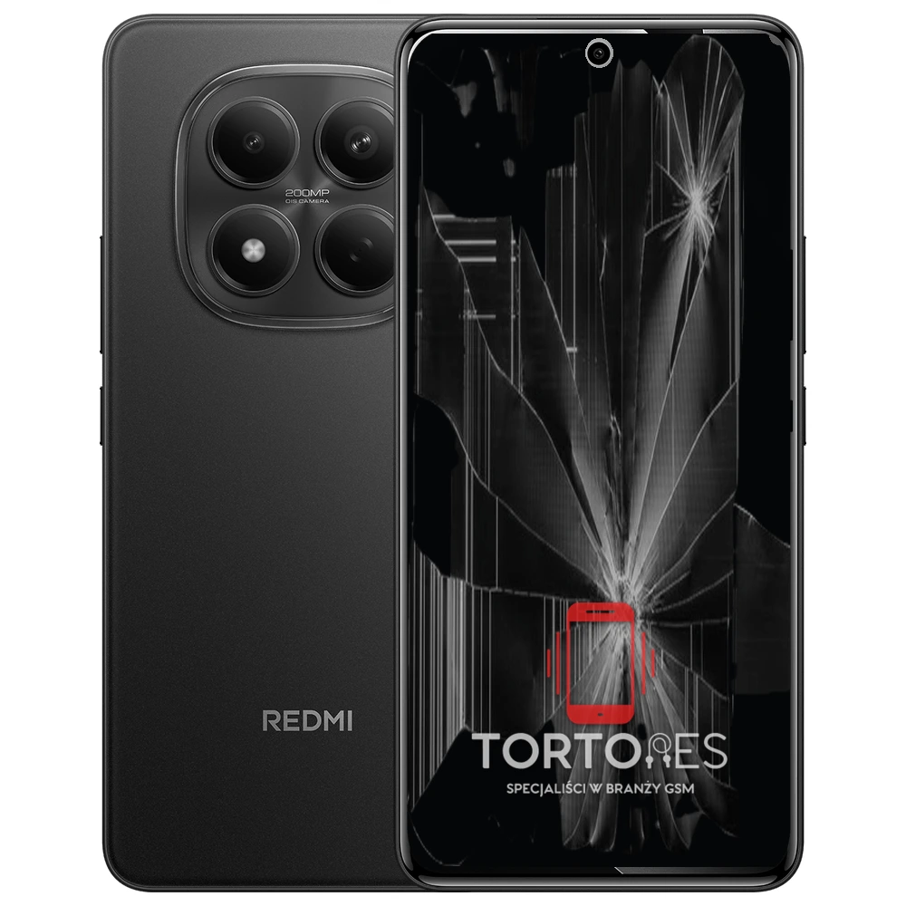 Redmi Note 15 Pro z ilustracją pękniętego wyświetlacza - wymiana zbitego wyświetlacza