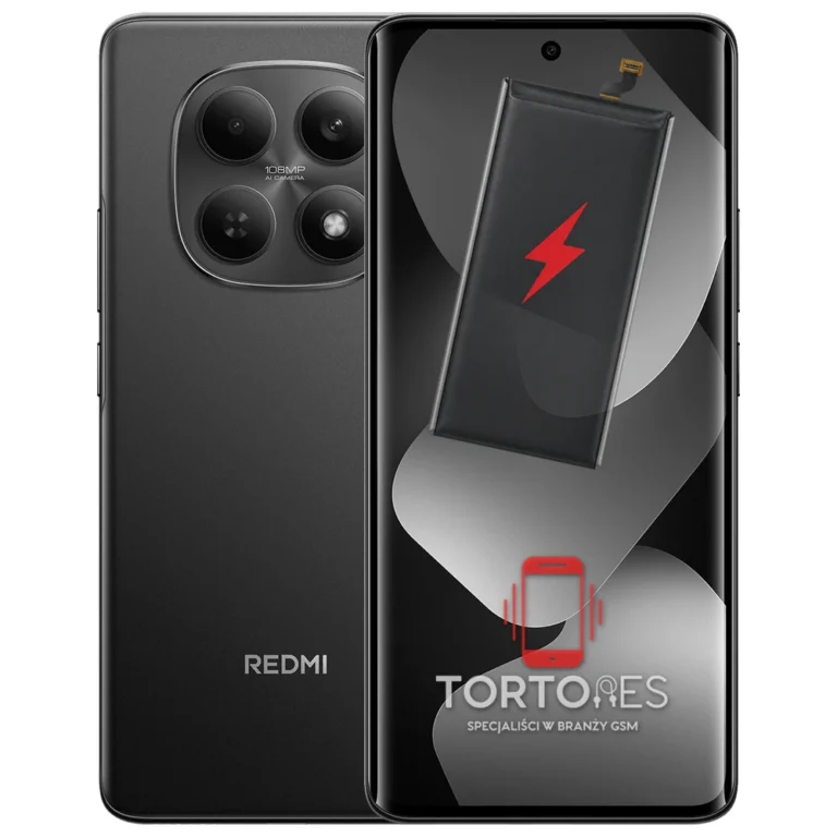 Redmi Note 15 z ilustracją baterii - wymiana baterii