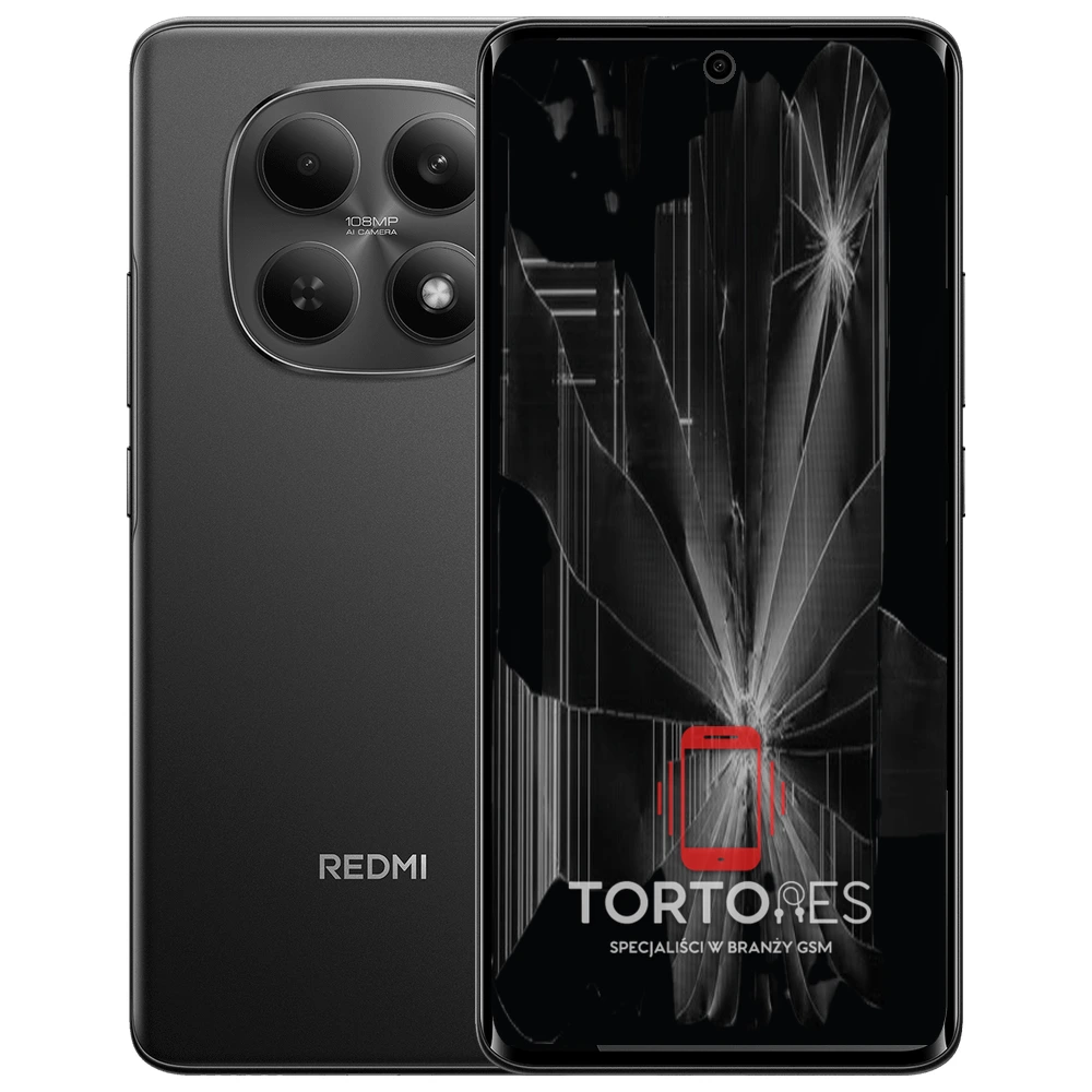 Redmi Note 15 z ilustracją pękniętego wyświetlacza - wymiana zbitego wyświetlacza