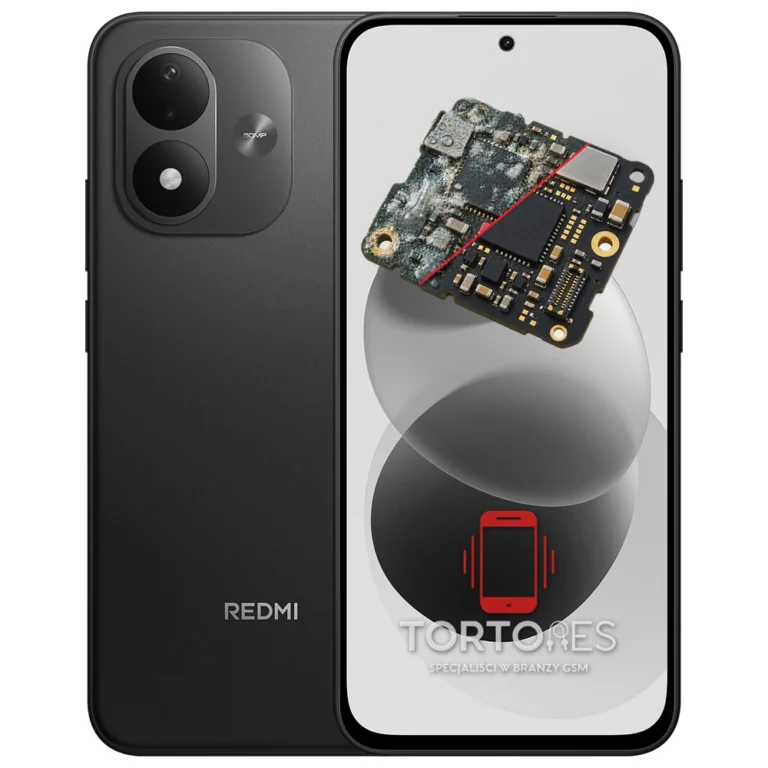Redmi Note 17 5G z ilustracją zalania - czyszczenie po zalaniu
