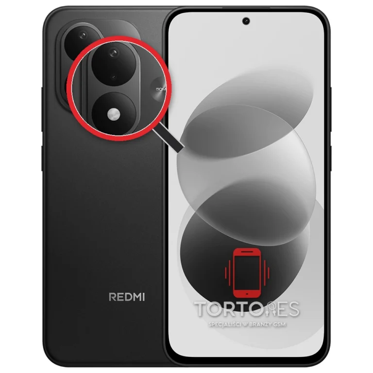 Redmi Note 17 5G z lupą na tylnych aparatach - wymiana tylnej kamery