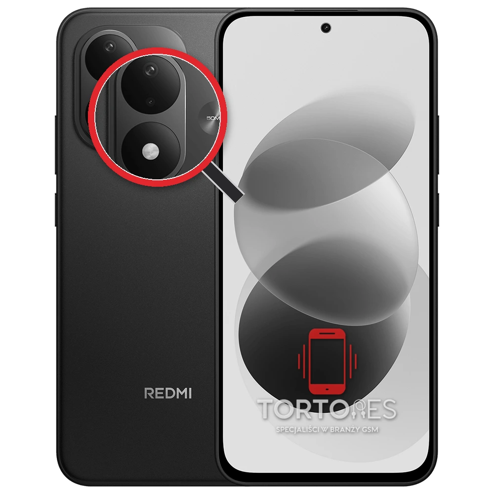 Redmi Note 17 5G z lupą na tylnych aparatach - wymiana tylnej kamery