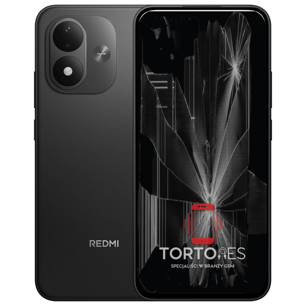 Redmi Note 17 5G z ilustracją pękniętego wyświetlacza - wymiana zbitego wyświetlacza