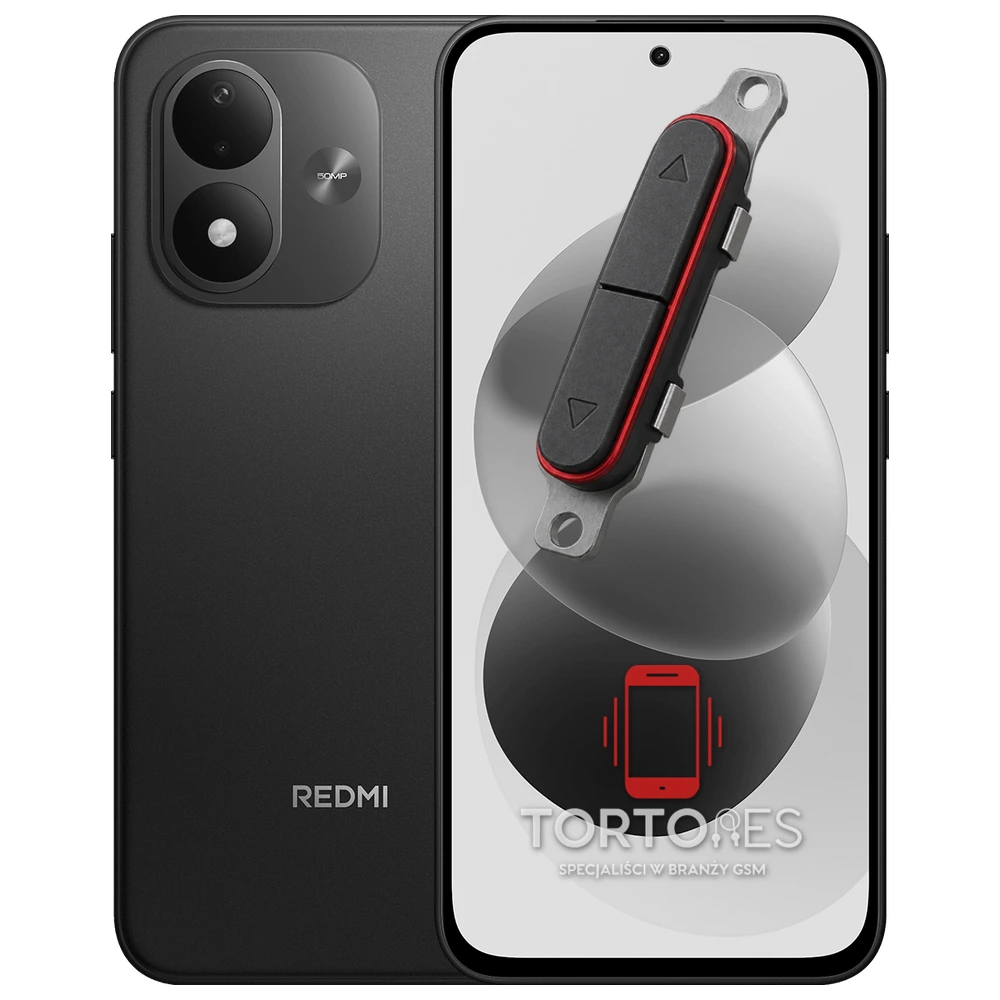 Redmi Note 17 z symbolem przycisków - naprawa przycisków włączania i głośności