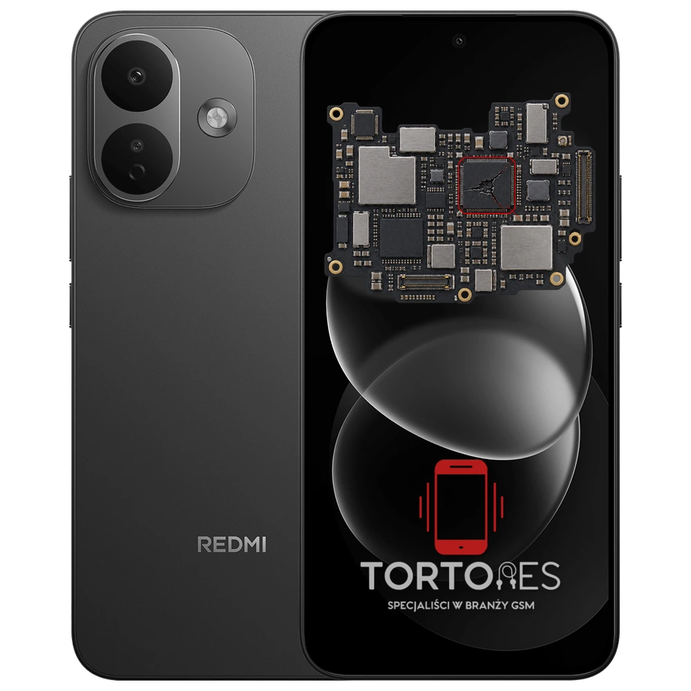 Redmi Note 17 Pro 5G z ilustracją płyty głównej - naprawa płyty głównej