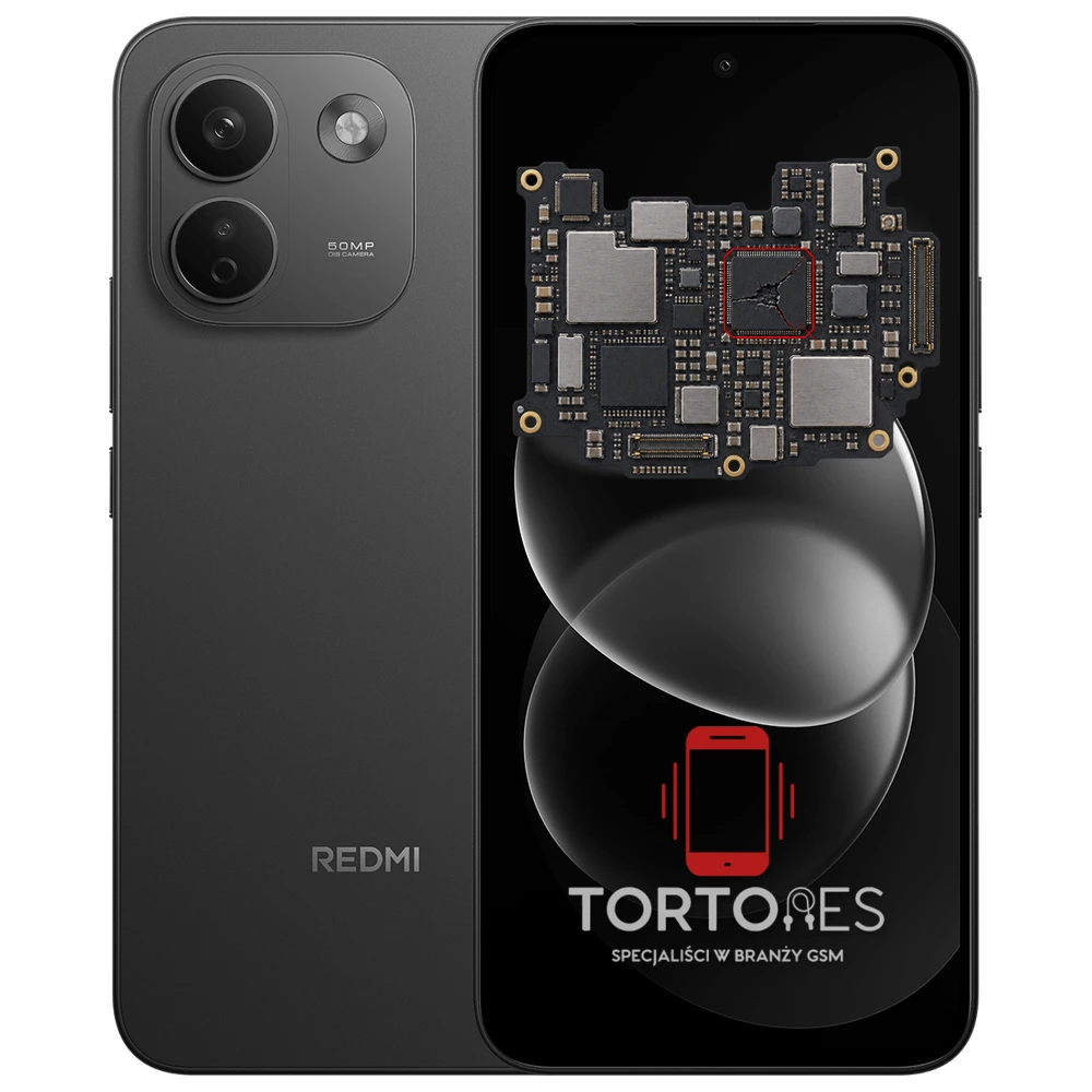 Redmi Note 17 Pro Max 5G z ilustracją płyty głównej - naprawa płyty głównej