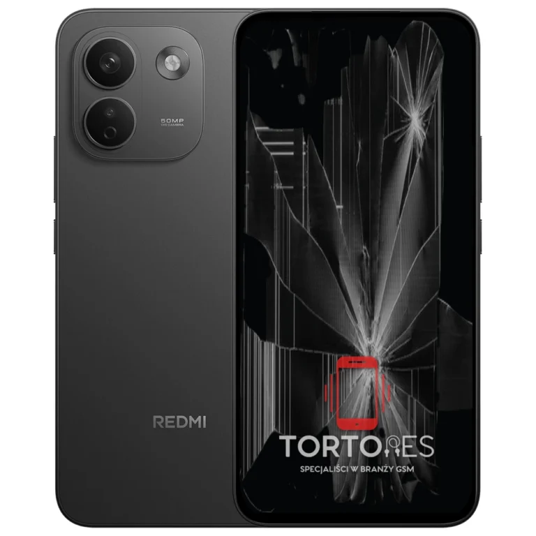 Redmi Note 17 Pro Max 5G z ilustracją pękniętego wyświetlacza - wymiana zbitego wyświetlacza