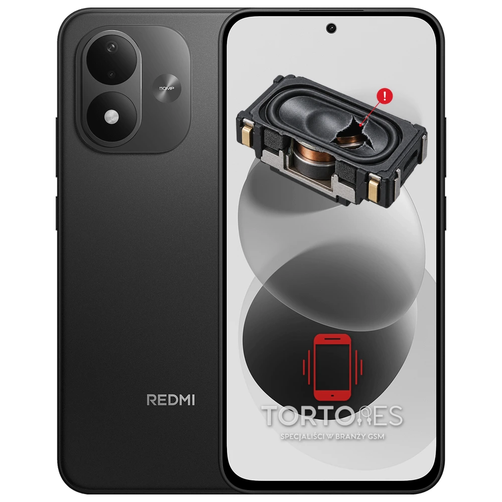 Redmi Note 17 z symbolem głośnika multimedialnego - wymiana głośnika multimedialnego