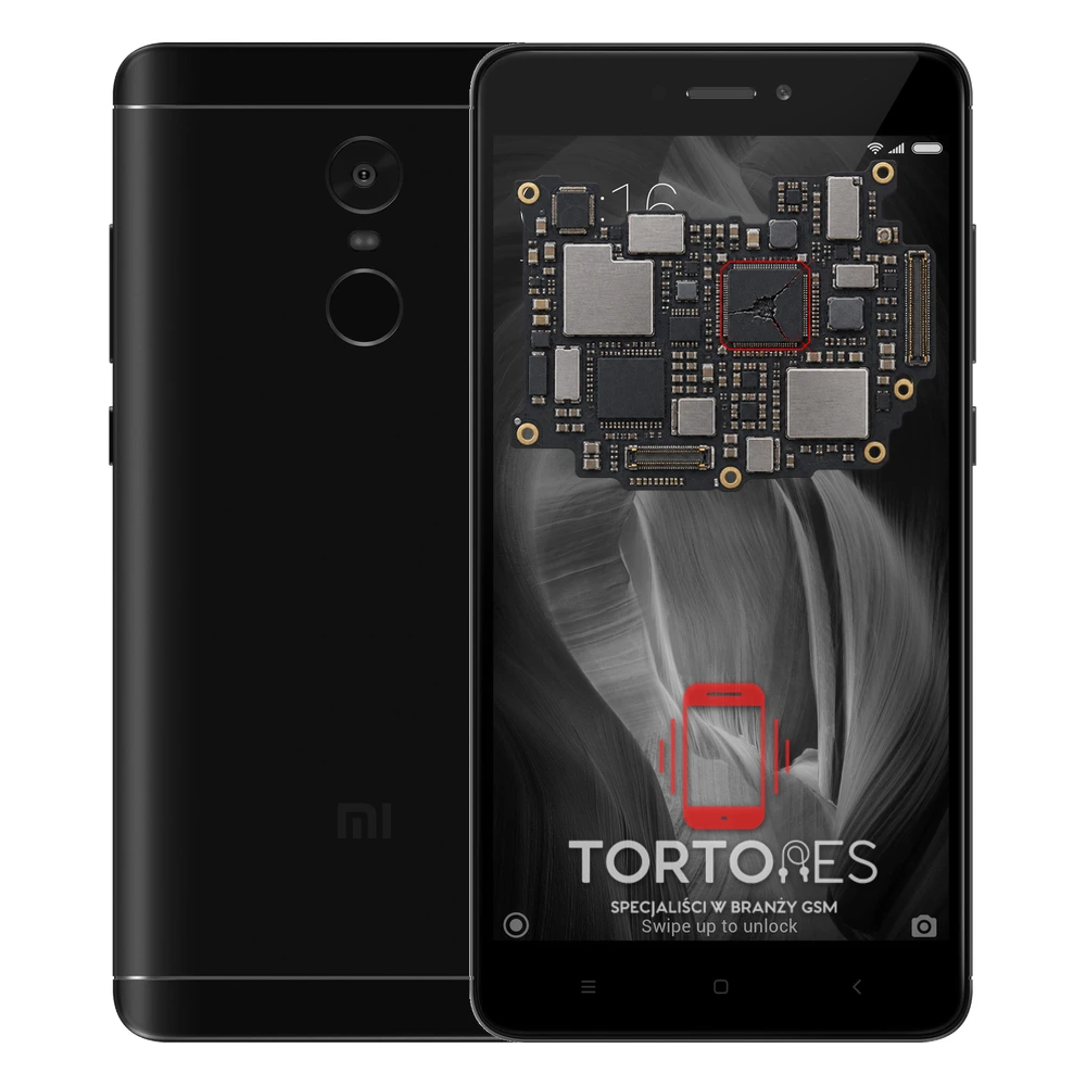 Redmi Note 4 z ilustracją płyty głównej - naprawa płyty głównej