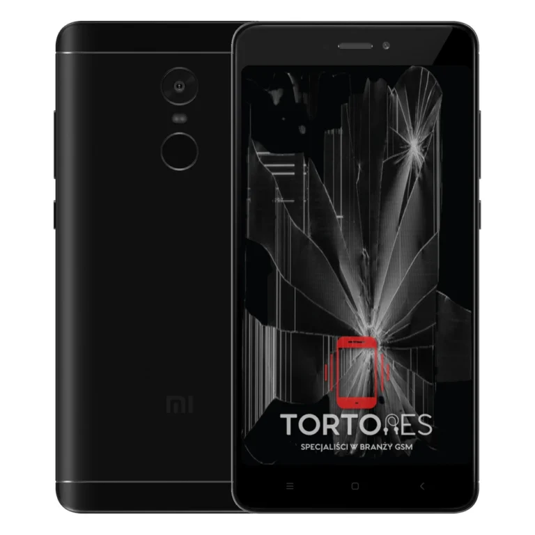 Redmi Note 4 z ilustracją pękniętego wyświetlacza - wymiana zbitego wyświetlacza