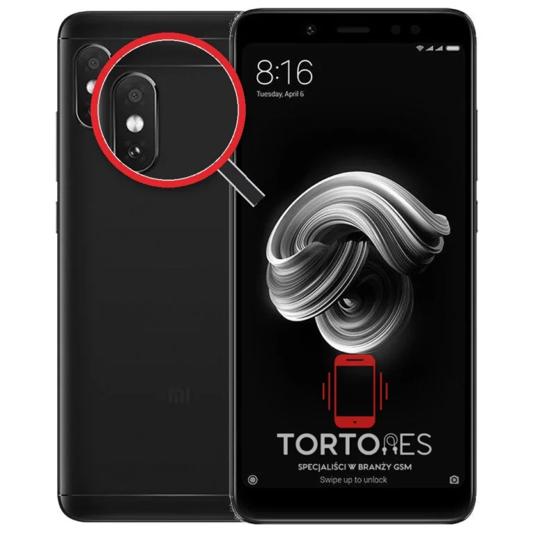 Redmi Note 5 z lupą na tylnych aparatach - wymiana tylnej kamery