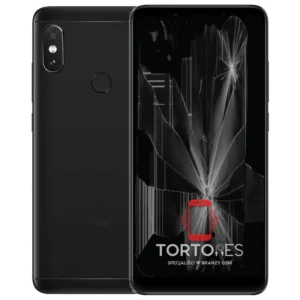 Redmi Note 5 z ilustracją pękniętego wyświetlacza - wymiana zbitego wyświetlacza