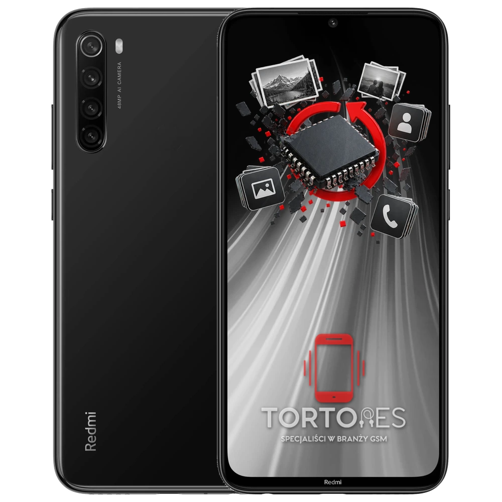 Redmi Note 8 z ilustracją odzyskiwania danych - odzyskiwanie danych