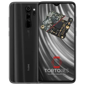 Redmi Note 8 Pro z ilustracją zalania - czyszczenie po zalaniu