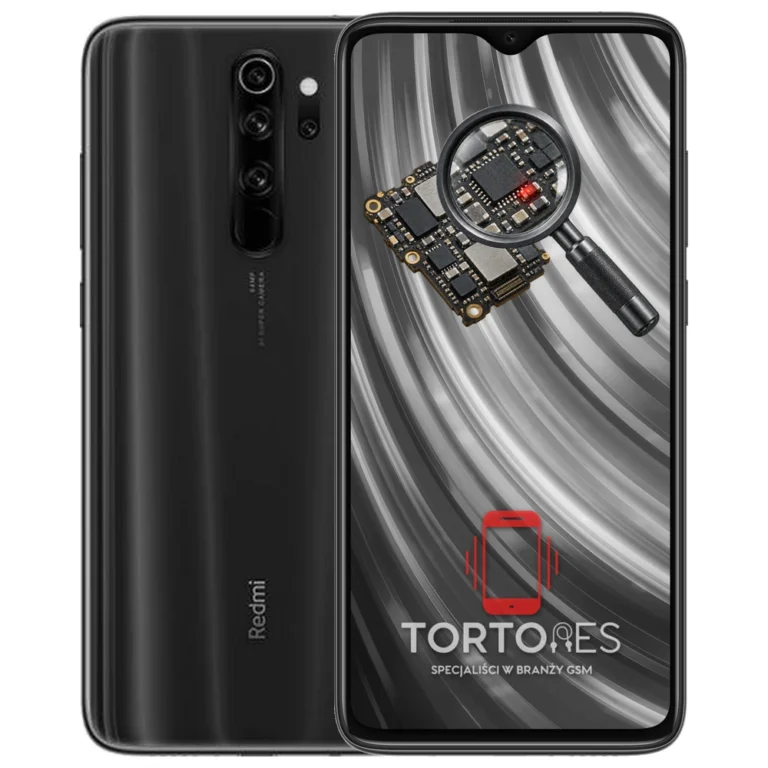 Redmi Note 8 Pro z symbolem diagnostyki - diagnoza telefonu