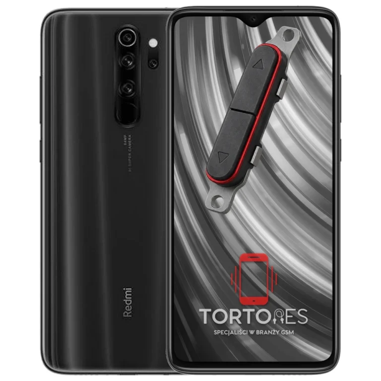 Redmi Note 8 Pro z symbolem przycisków - naprawa przycisków włączania i głośności