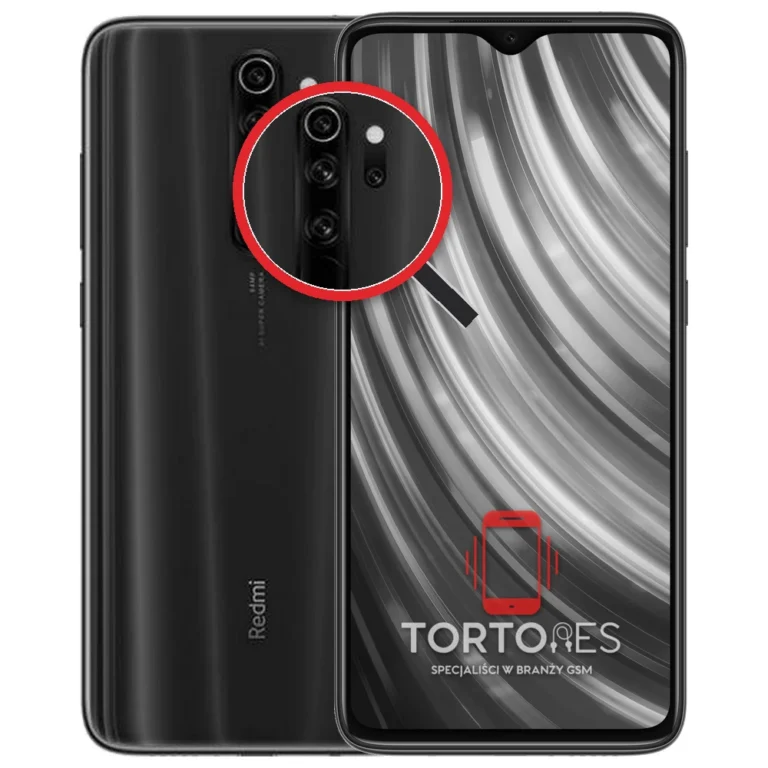 Redmi Note 8 Pro z lupą na tylnych aparatach - wymiana tylnej kamery