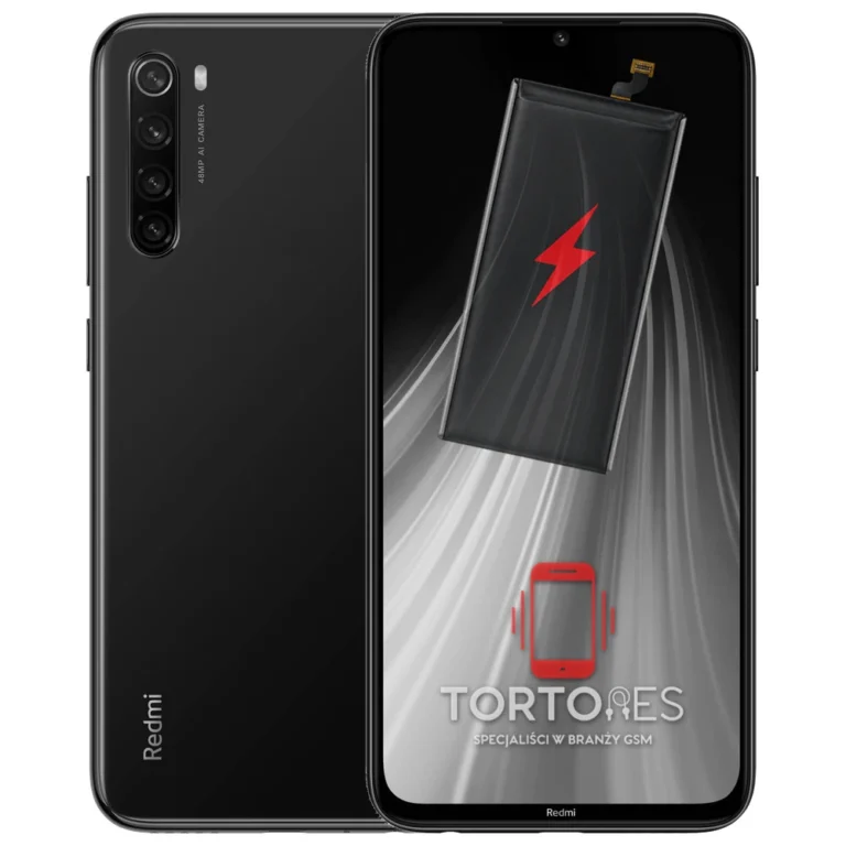 Redmi Note 8 z ilustracją baterii - wymiana baterii