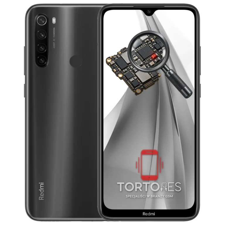 Redmi Note 8T z symbolem diagnostyki - diagnoza telefonu
