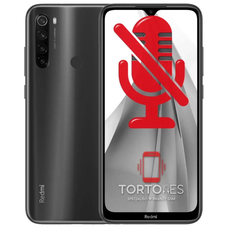 Redmi Note 8T z symbolem mikrofonu - naprawa mikrofonu