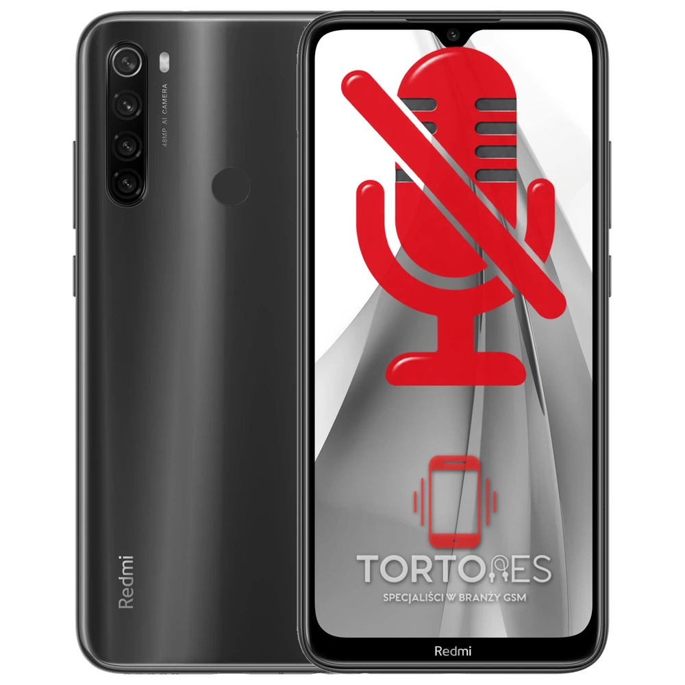Redmi Note 8T z symbolem mikrofonu - naprawa mikrofonu