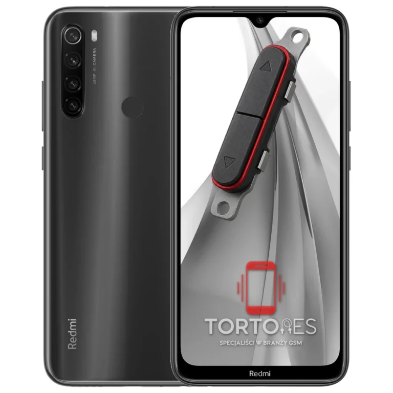 Redmi Note 8T z symbolem przycisków - naprawa przycisków włączania i głośności