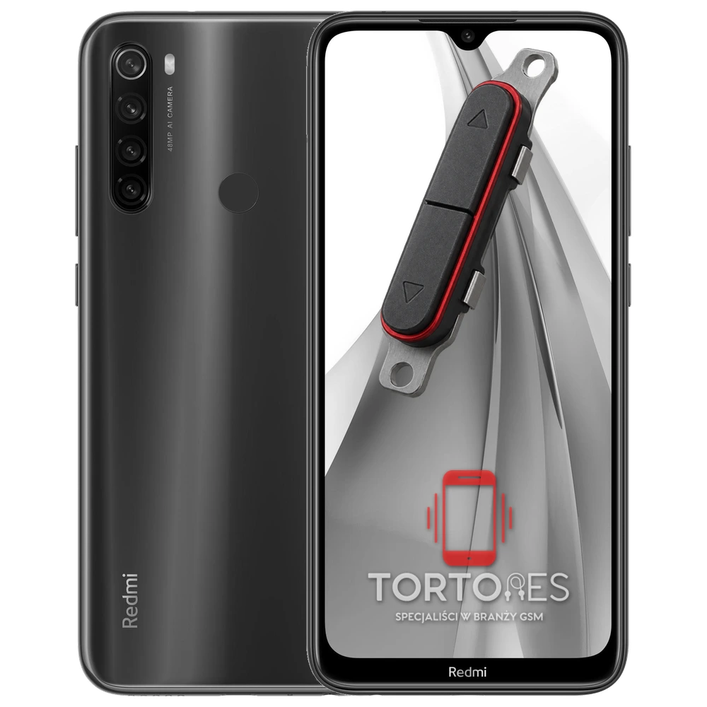 Redmi Note 8T z symbolem przycisków - naprawa przycisków włączania i głośności