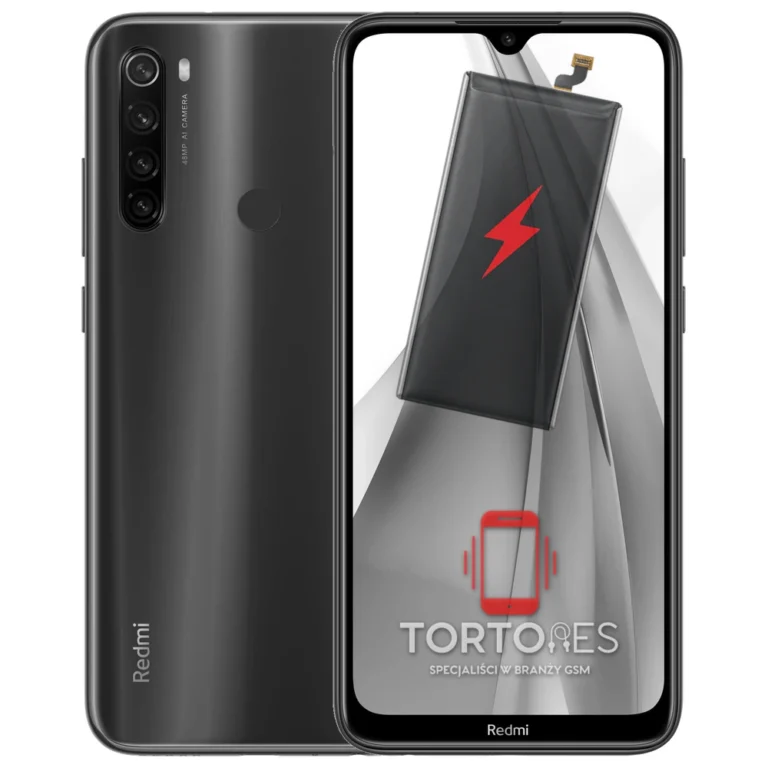 Redmi Note 8T z ilustracją baterii - wymiana baterii