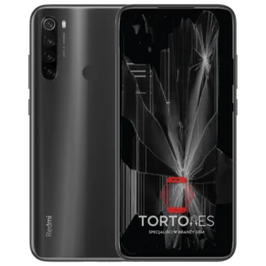 Redmi Note 8T z ilustracją pękniętego wyświetlacza - wymiana zbitego wyświetlacza