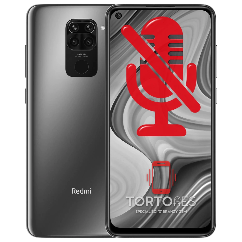 Redmi Note 9 z symbolem mikrofonu - naprawa mikrofonu
