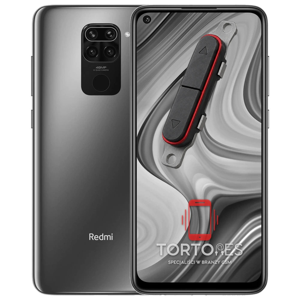 Redmi Note 9 z symbolem przycisków - naprawa przycisków włączania i głośności