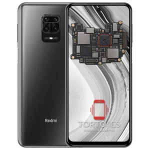 Redmi Note 9 Pro z ilustracją płyty głównej - naprawa płyty głównej