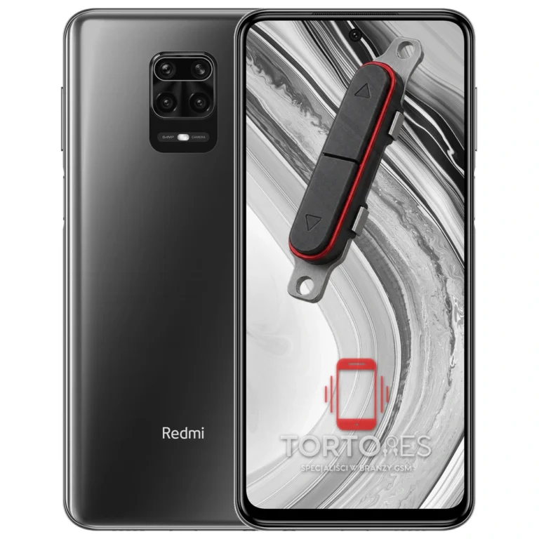 Redmi Note 9 Pro z symbolem przycisków - naprawa przycisków włączania i głośności