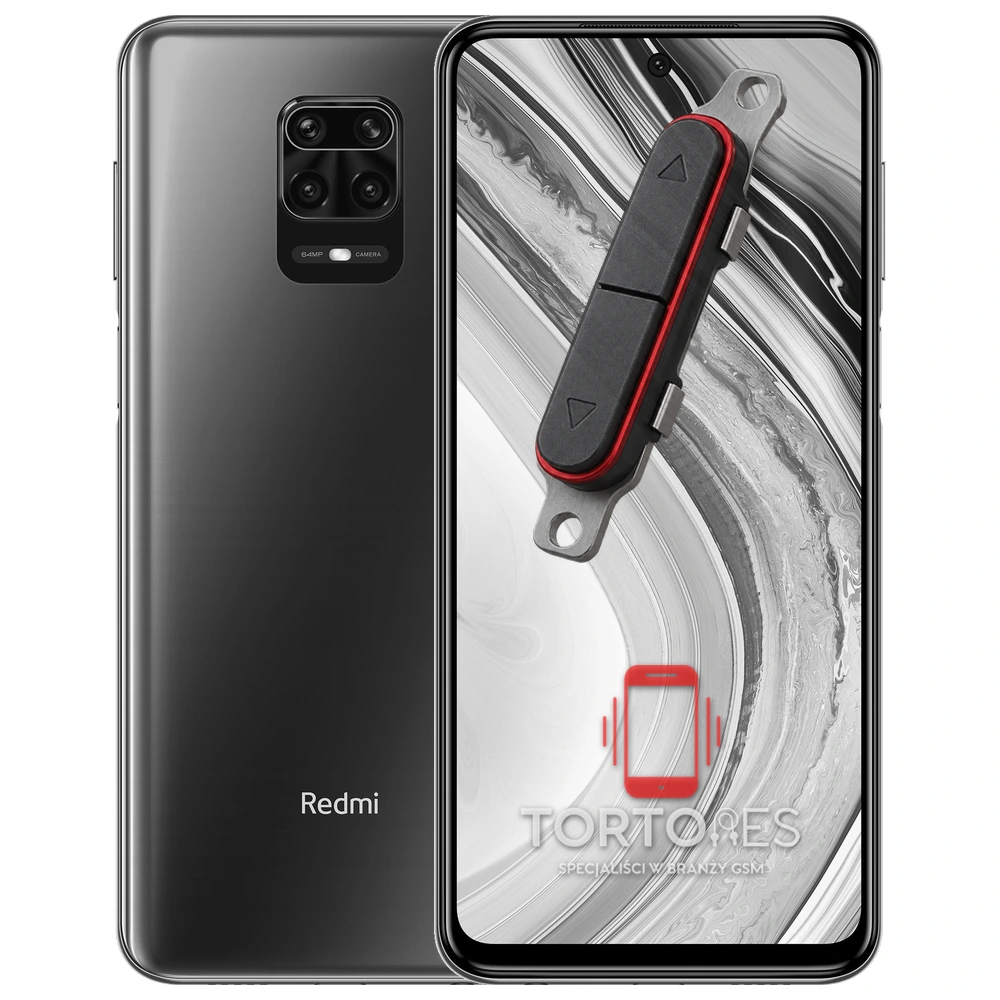 Redmi Note 9 Pro z symbolem przycisków - naprawa przycisków włączania i głośności
