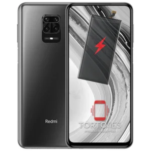 Redmi Note 9 Pro z ilustracją baterii - wymiana baterii
