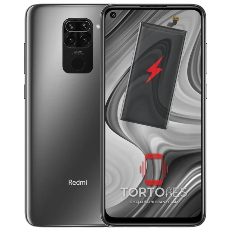 Redmi Note 9 z ilustracją baterii - wymiana baterii