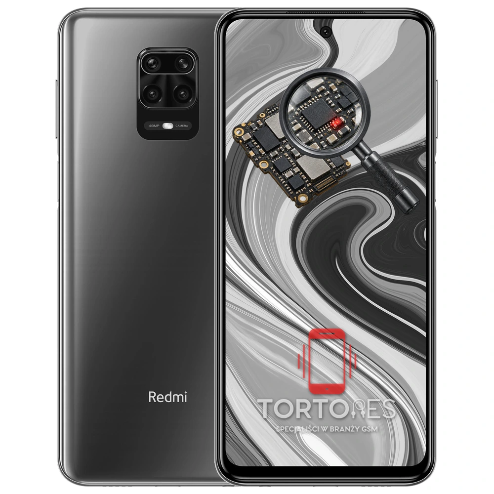 Redmi Note 9S z symbolem diagnostyki - diagnoza telefonu