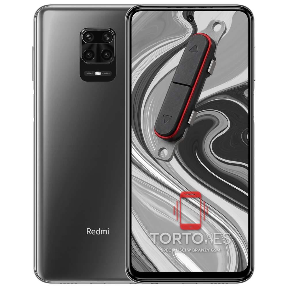 Redmi Note 9S z symbolem przycisków - naprawa przycisków włączania i głośności