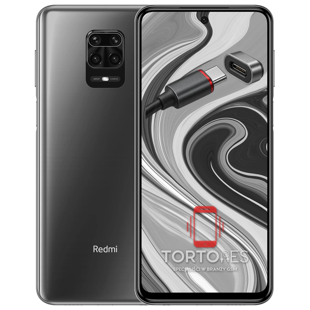 Redmi Note 9S z ilustracją złącza ładowania - naprawa złącza ładowania