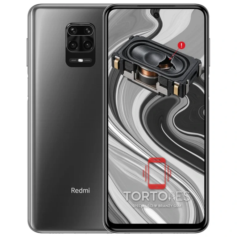Redmi Note 9S z symbolem głośnika multimedialnego - wymiana głośnika multimedialnego
