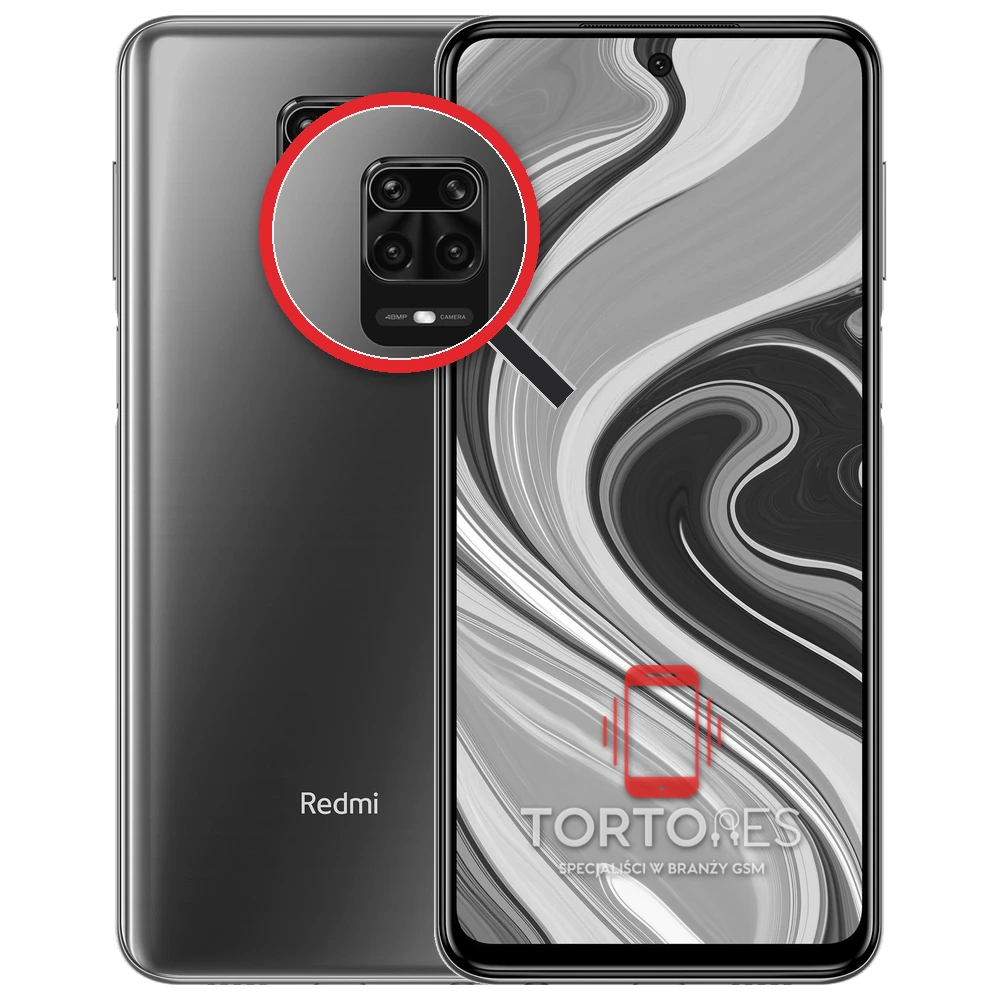 Redmi Note 9S z lupą na tylnych aparatach - wymiana tylnej kamery