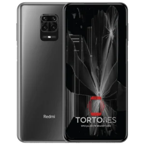 Redmi Note 9S z ilustracją pękniętego wyświetlacza - wymiana zbitego wyświetlacza