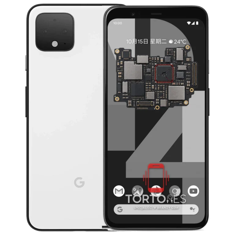 Google Pixel 4 z ilustracją płyty głównej - naprawa płyty głównej