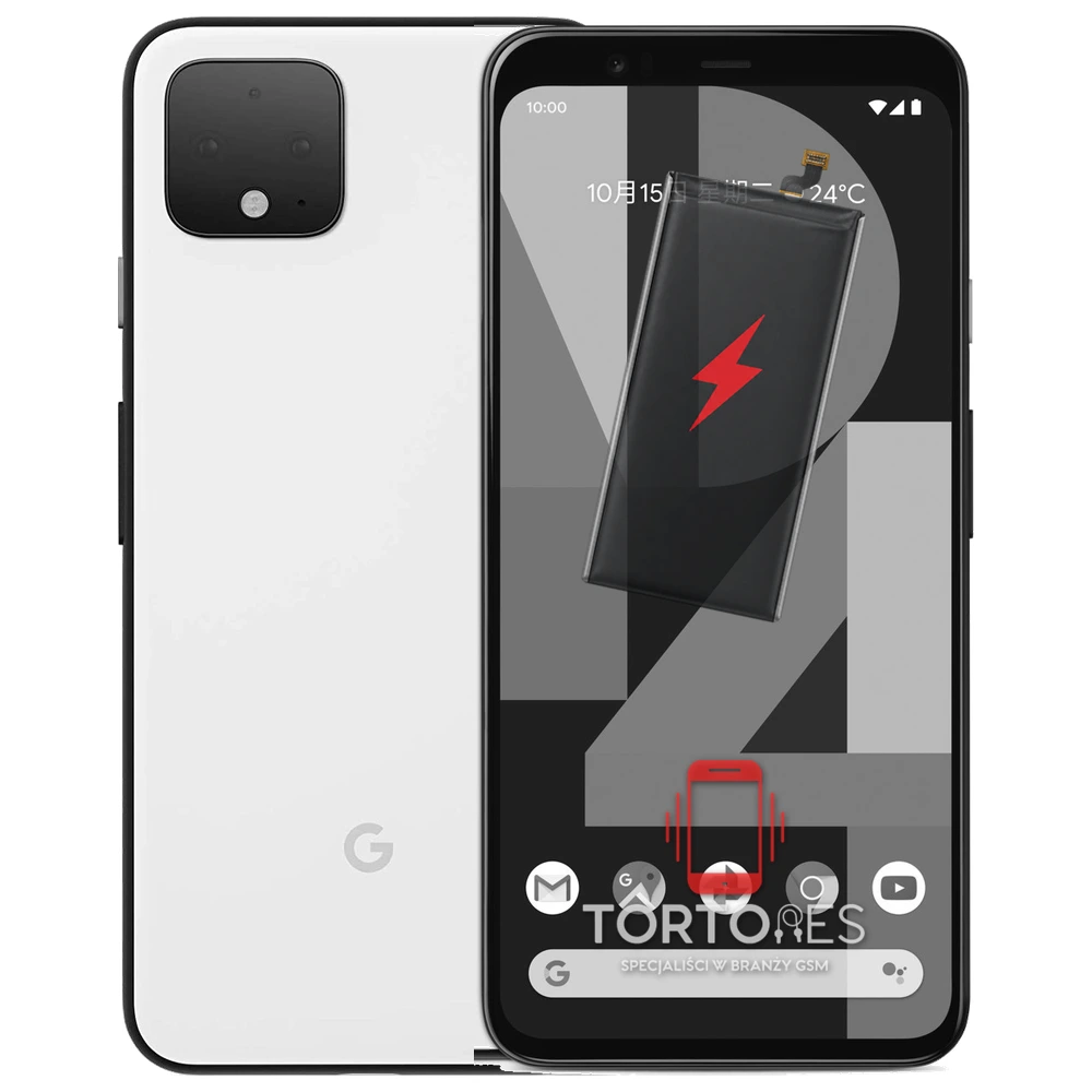 Google Pixel 4 z ilustracją baterii - wymiana baterii