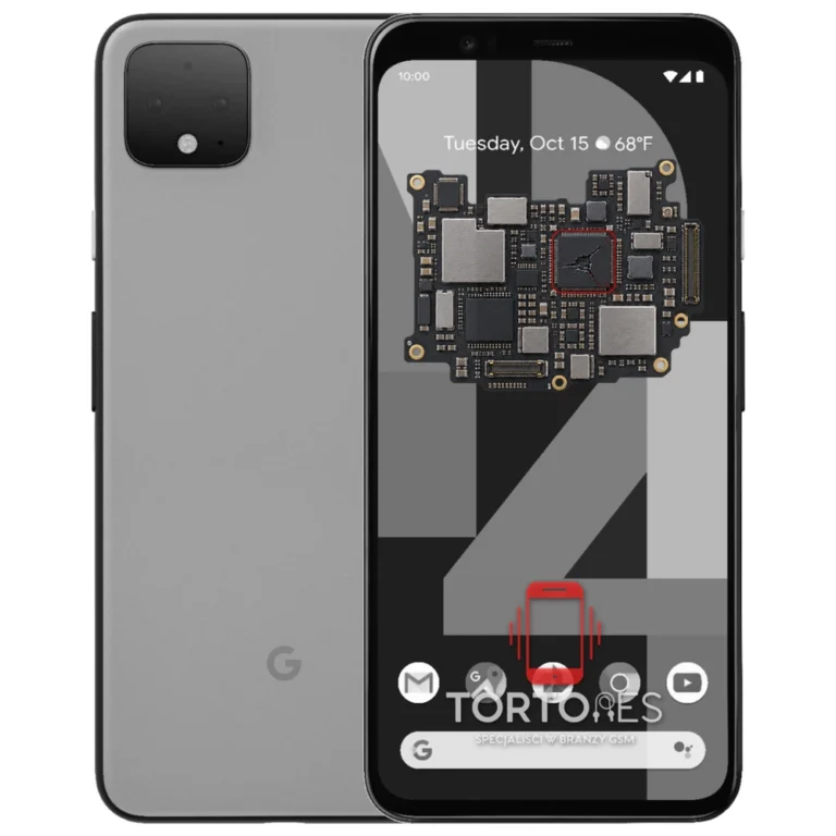 Google Pixel 4 XL z ilustracją płyty głównej - naprawa płyty głównej