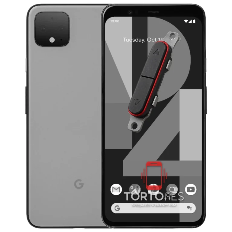 Google Pixel 4 XL z symbolem przycisków - naprawa przycisków włączania i głośności