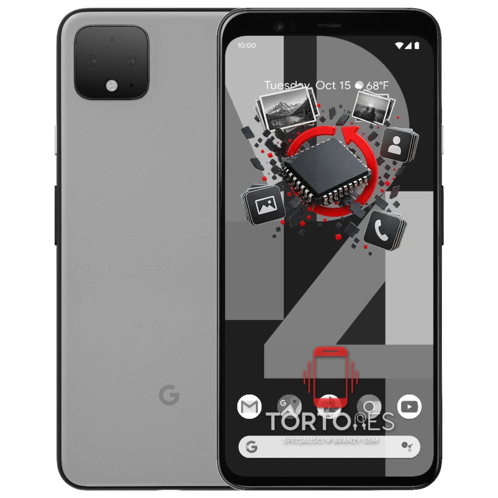 Google Pixel 4 XL z ilustracją odzyskiwania danych - odzyskiwanie danych