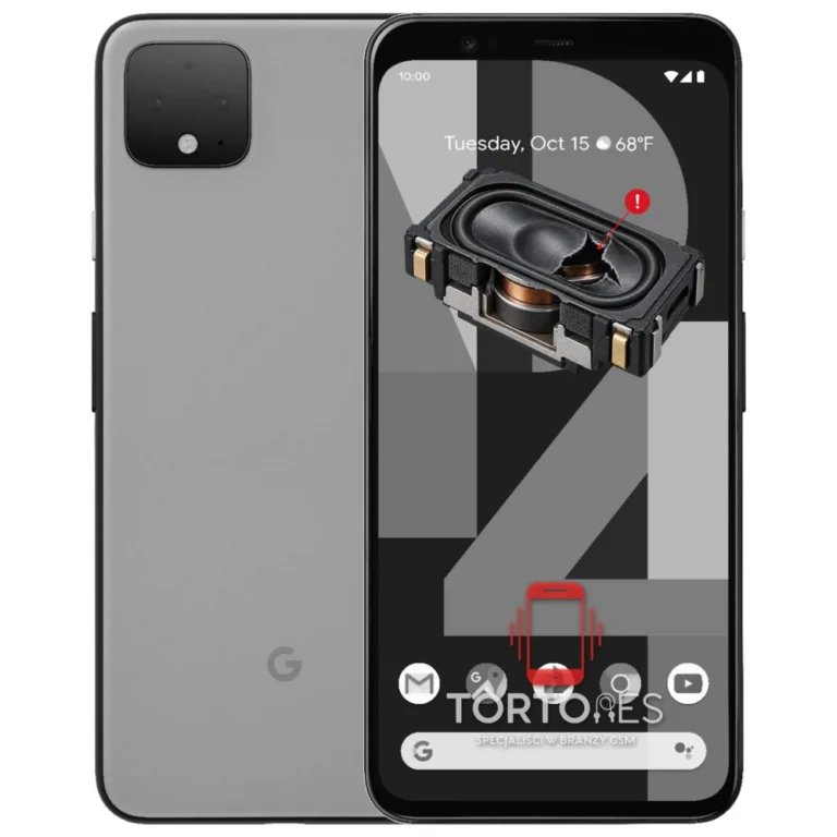 Google Pixel 4 XL z symbolem głośnika multimedialnego - wymiana głośnika multimedialnego
